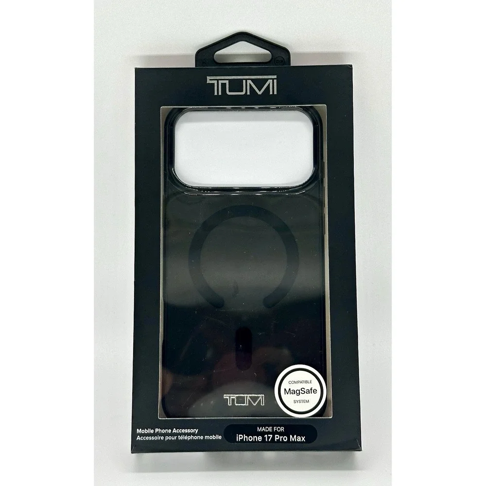 TUMI iPhone 17 Pro Max MagSafe Protective Case Black Clear Slim Cover New